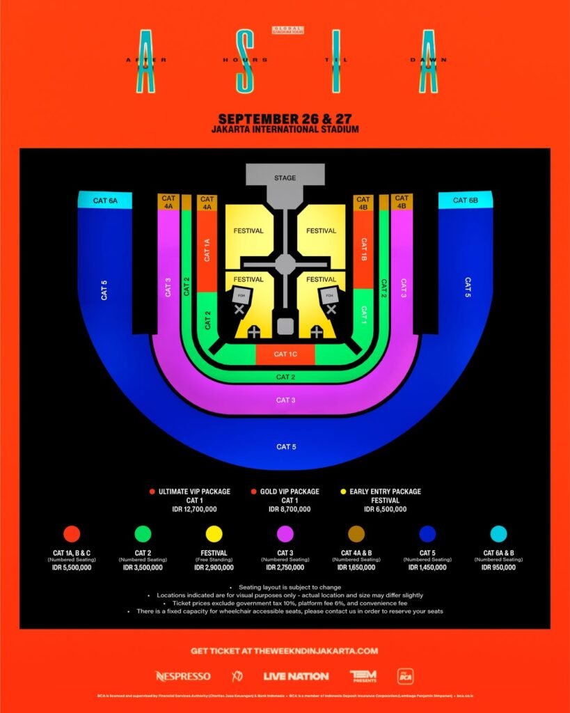 Harga Tiket The Weeknd Jakarta