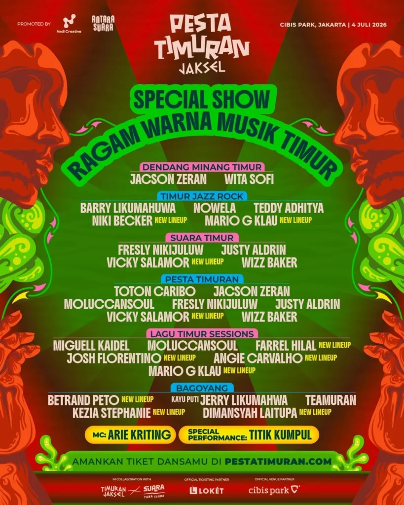 Line Up Pesta Timuran Jaksel 2026